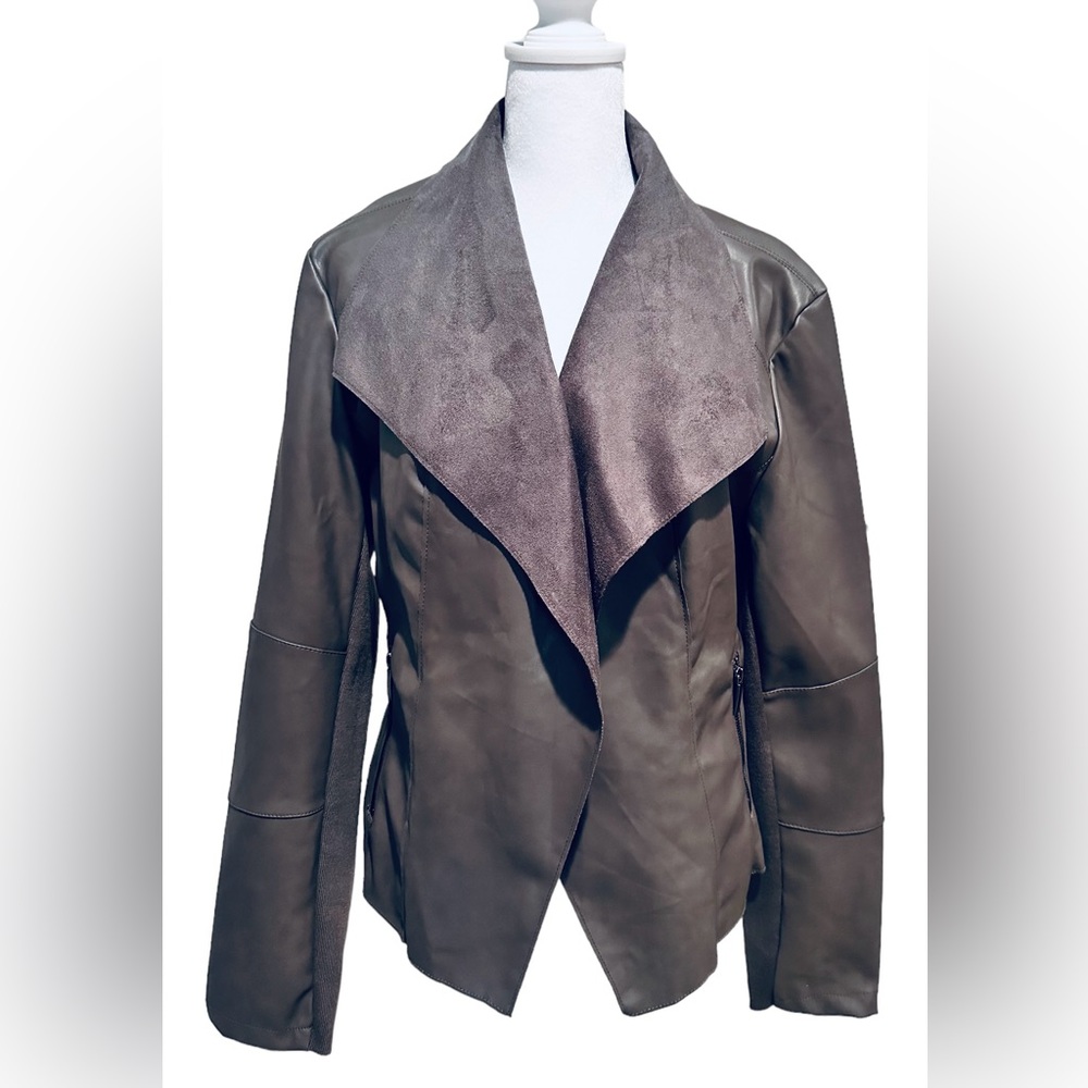 NWT- Faux Leather Jacket